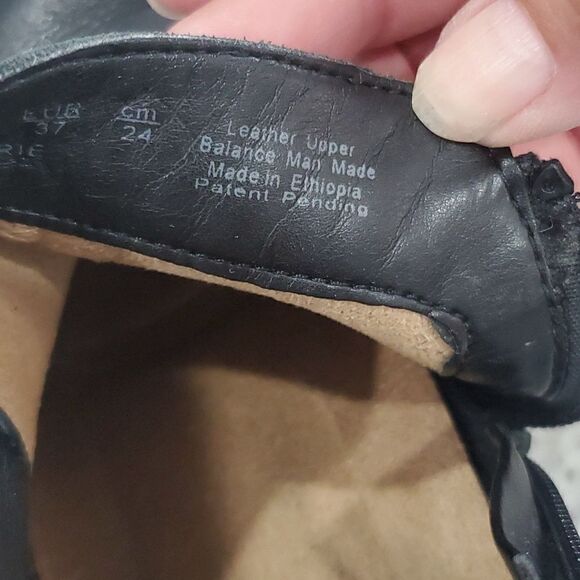 Naturalizer Womans Leather Black Ankle Boot, Zarin, Size 7W - Picture 8 of 10